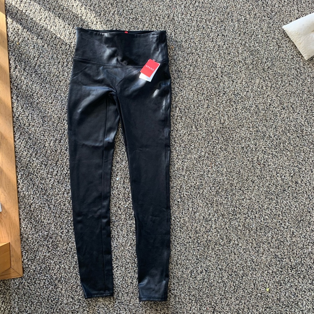 Hard to find, out of stock, black leather spanx